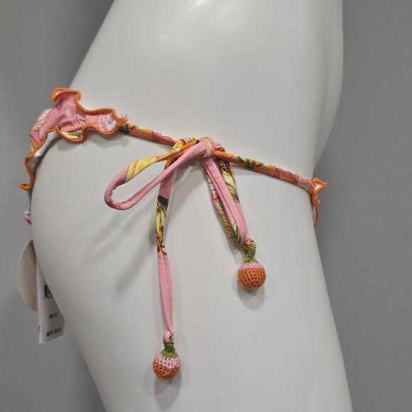 Pq Swim Embroidered Lettuce Edge Bikini Bottom - Picture 3 of 12